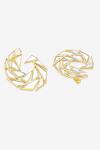 ISHARYA_Gold Plated Mirrors Demi Goddess Divine Earrings _Online_at_Aza_Fashions