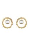 Shop_Isharya_Gold Plated Mirrors, Crystals Revolution Embellished Earrings_at_Aza_Fashions