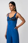 Shop_Pocketful Of Cherrie_Blue 100% Polyester Sweetheart Nocturnal Chic Bodycon Jumpsuit  _at_Aza_Fashions