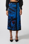 Shop_Pocketful Of Cherrie_Blue 100% Viscose Printed Abstract Chic Visions Poc Wrap Skirt _at_Aza_Fashions