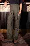 Pocketful Of Cherrie_Green 100% Cotton Patch Twig Urban Explorer Cargo Pant  _Online_at_Aza_Fashions