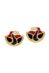 Shop_Sangeeta Boochra_Multi Color Kundan Embellished Studs _at_Aza_Fashions
