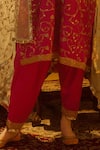 Buy_TULPALAV_Pink Kurta And Salwar Silk Embroidered Kashmiri Tilla Sequin Hand Pheran Set_Online_at_Aza_Fashions