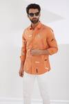 Buy_HeSpoke_Orange 100% Pure Cotton Printed Confetti Funfair Shirt _Online_at_Aza_Fashions