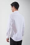 Shop_HeSpoke_White Premium Cotton Blend Embellished Gemstone Shirt  _at_Aza_Fashions