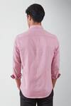 Shop_HeSpoke_Pink Premium Cotton Blend Printed Keyboard Shirt _at_Aza_Fashions