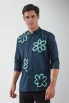 Buy_HeSpoke_Blue 100% Pure Cotton Print Floral Shirt _Online_at_Aza_Fashions