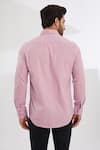 Buy Pink 100% Pure Cotton Solid Cameo Color Block Shirt For Men by ...
