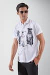 Buy_HeSpoke_White Premium Cotton Blend Printed Dogs Out Shirt _Online_at_Aza_Fashions