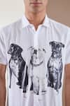 Shop_HeSpoke_White Premium Cotton Blend Printed Dogs Out Shirt _Online_at_Aza_Fashions