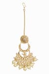 Curio Cottage_Gold Plated Kundan Chaand Studded Maangtikka _Online_at_Aza_Fashions