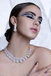 Buy_Curio Cottage_White Faux Pearl Garland Embellished Necklace Set _at_Aza_Fashions