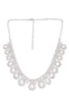 Shop_Curio Cottage_White Faux Pearl Garland Embellished Necklace Set _Online_at_Aza_Fashions