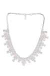 Shop_Curio Cottage_Silver Plated White Stones Shimmer Streaks Necklace Set_Online_at_Aza_Fashions