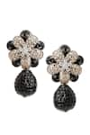 Curio Cottage_Stones Floral Embellished Earrings _Online_at_Aza_Fashions