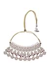 Auraa Trends_Pink Stones, Beads Embellished Choker Set _at_Aza_Fashions