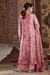 Shop_Negra Elegante_Pink Cotton Silk Hand Embroidery Gul Pattern Straight Kurta Set _at_Aza_Fashions