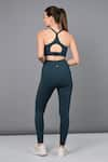 Shop_Tuna London - {Tuna Active}_Green Poly Blended Plain Round Dynamic Mesh Detail Top And Leggings Set  _at_Aza_Fashions