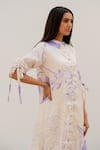 Shop_Silai Studio_Off White Silk Voile Printed Floral Collar Kurta And Pant Set  _Online_at_Aza_Fashions