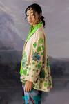 Shop_Yavi_Cream Canvas Embroidered Applique Collared Accord Floral Jacket  _Online_at_Aza_Fashions