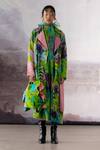 Buy_Yavi_Green Linen Print Abstract Floral Lapel Collar Hersilia Jacket  _at_Aza_Fashions