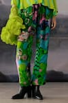 Yavi_Green Crepe Print Abstract Max Pant  _Online_at_Aza_Fashions