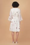 Shop_Arcvsh by Pallavi Singh_Ivory Cotton Chanderi Block Print Hakoni Round Dress _at_Aza_Fashions