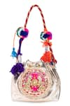 Shop_5Elements_Gold Hand Embroidery Floral Potli Bag _at_Aza_Fashions