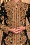 Shop_Amit GT_Black Tulle Embroidery Zardozi Mystique Mirage Jacket And Lehenga Set _at_Aza_Fashions