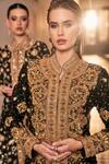 Amit GT_Black Tulle Embroidery Zardozi Mystique Mirage Jacket And Lehenga Set _at_Aza_Fashions