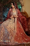 SHASHANK ARYA_Gold Tissue Applique Velvet Floral And Mandala Square Neck Bridal Lehenga Set _Online_at_Aza_Fashions