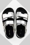 Oroh Silver Double Strap Flat Sandals Online at Aza Fashions Oroh_Silver Double Strap Flat Sandals _Online_at_Aza_Fashions