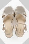 Oroh_Gold Triste Criss Cross Strap Shimmery Heels _Online_at_Aza_Fashions