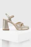 Buy_Oroh_Gold Triste Criss Cross Strap Shimmery Heels _Online_at_Aza_Fashions