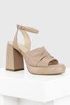 Buy_Oroh_Beige Prato Ruched Strap Block Heels_at_Aza_Fashions