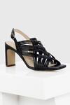Buy_Oroh_Black Napoli Weaved Coil Heels_at_Aza_Fashions