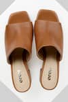 Oroh_Brown Tan Genuine Leather Block Heels _Online_at_Aza_Fashions