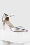 Buy_Oroh_Silver Latina Metallic Kitten Heels _at_Aza_Fashions