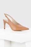 Buy_Oroh_Brown Siena Genuine Leather Pointed Toe Slingback Pumps_at_Aza_Fashions