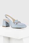 Buy Oroh Blue Buckles Horse Shoe Slingback Pumps at Aza Fashions Buy_Oroh_Blue Buckles Horse Shoe Slingback Pumps _at_Aza_Fashions