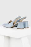 Shop Oroh Blue Buckles Horse Shoe Slingback Pumps at Aza Fashions Shop_Oroh_Blue Buckles Horse Shoe Slingback Pumps _at_Aza_Fashions