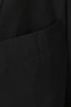 Buy_deWAR_Black Cotton 60% Nylon 40% Plain Lapel Collar Zito Contrast Jacket _Online_at_Aza_Fashions