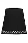 Shop_deWAR_Black Plain Cotton 60% Placement Hand Embroidery Crystals Anna Skirt _at_Aza_Fashions