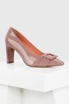 Buy Oroh Pink Buckles Majorca Pump Leather Heels at Aza Fashions Buy_Oroh_Pink Buckles Majorca Pump Leather Heels _at_Aza_Fashions