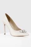 Buy_Oroh_White Pearls, Crystals Embellished Pencil Heels _at_Aza_Fashions