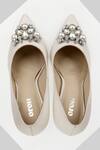 Oroh_White Pearls, Crystals Embellished Pencil Heels _Online_at_Aza_Fashions