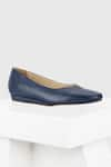 Buy_OROH_Blue Monza Leather Ballerina _at_Aza_Fashions