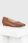 Buy_OROH_Brown Monza Square Toe Ballerina _at_Aza_Fashions