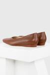 Shop_OROH_Brown Monza Square Toe Ballerina _at_Aza_Fashions