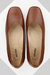 OROH_Brown Monza Square Toe Ballerina _Online_at_Aza_Fashions